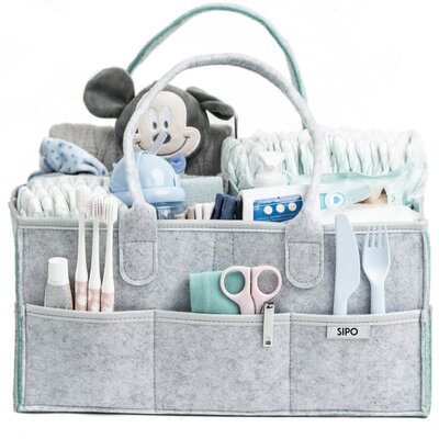 Organizer na pieluchy SIPO OF003 Szaro-miętowy