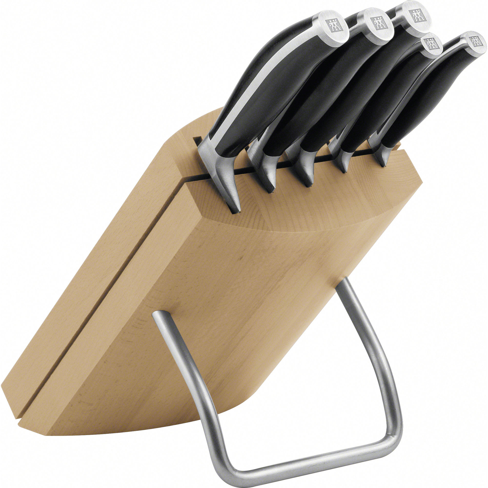 Zwilling - Zestaw 5 noży w bloku Twin Cuisine