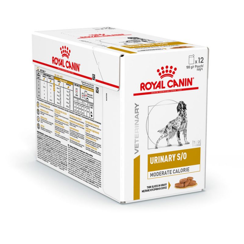 ROYAL CANIN Dog Urinary S/O Moderate Calories saszetka 12 x 100 g mokra karma o obniżonej kaloryczności dla dorosłych psów ze schorzeniami dolnych dróg moczowych