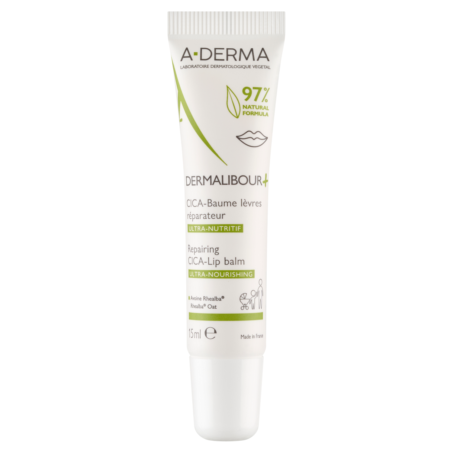 A-Derma Dermalibour+ regenerujący balsam do ust, 15 ml