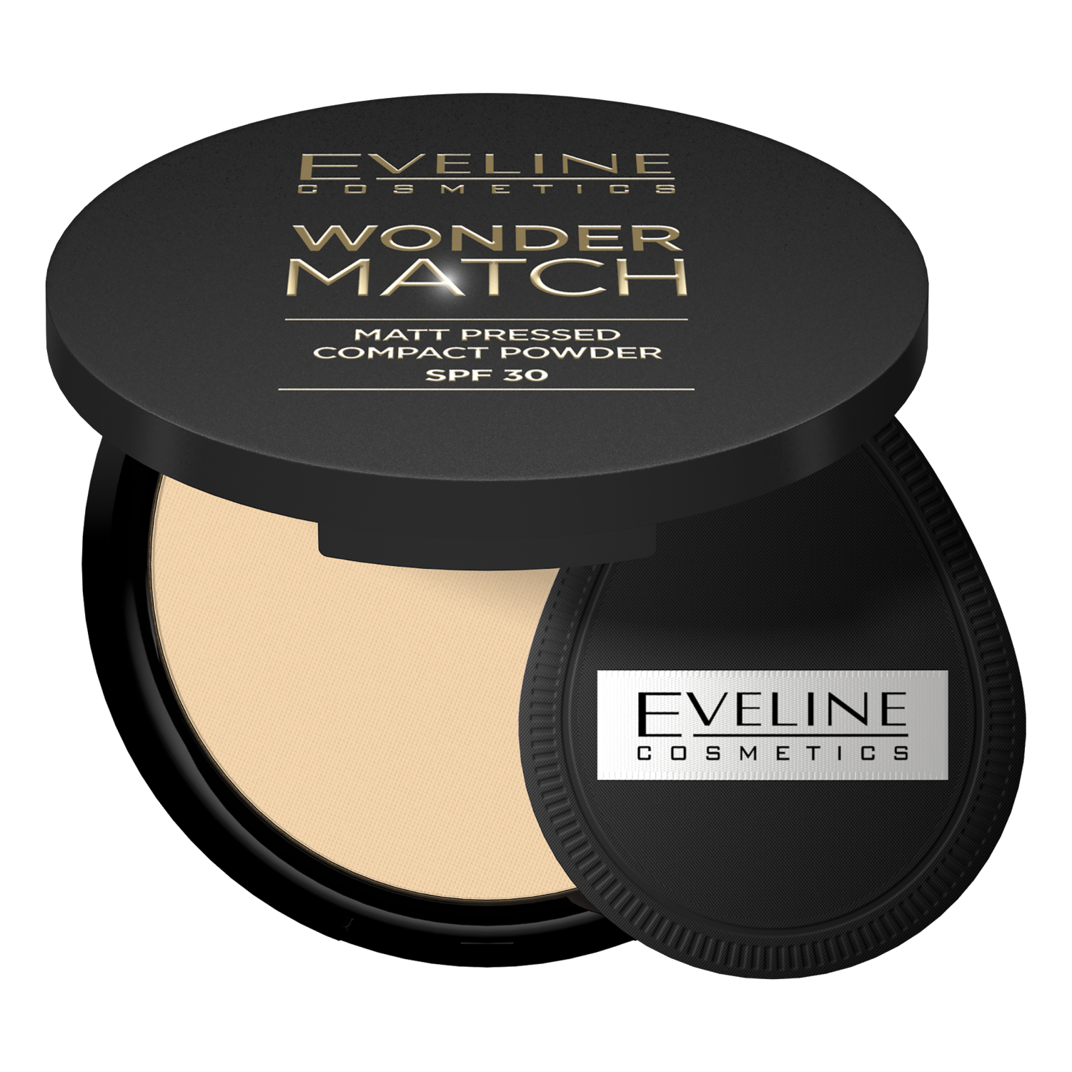 Eveline Cosmetics Wonder Match matowy puder prasowany do twarzy z SPF30 02 medium beige, 8 g
