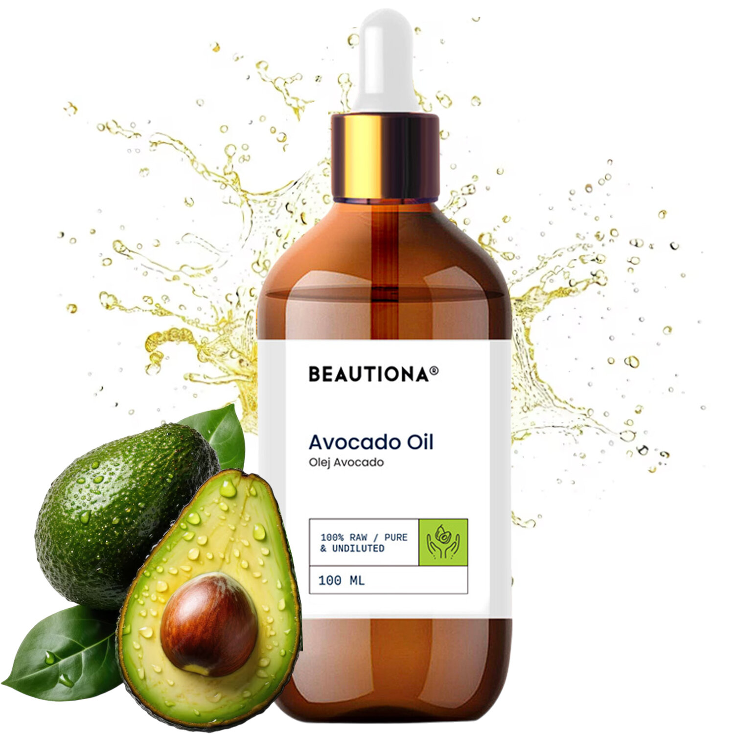 Beautiona regenerujący olej awokado naturalny, 100 ml