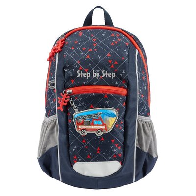 Plecak STEP BY STEP Junior Kiga Maxi Fire Truck Finn Niebiesko-czerwony