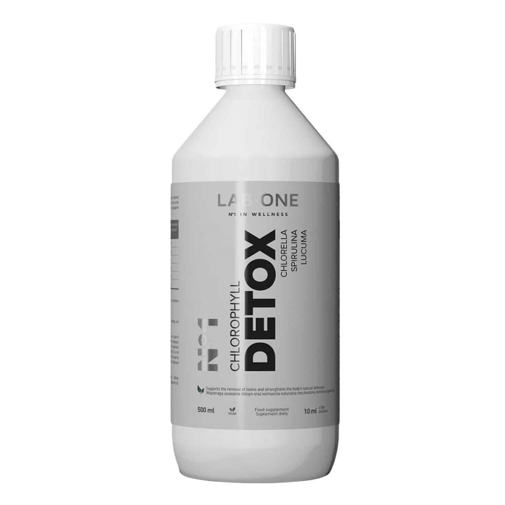 Lab One N°1 Chlorophyll DETOX suplement diety wspomagający oczyszczanie organizmu, 500 ml