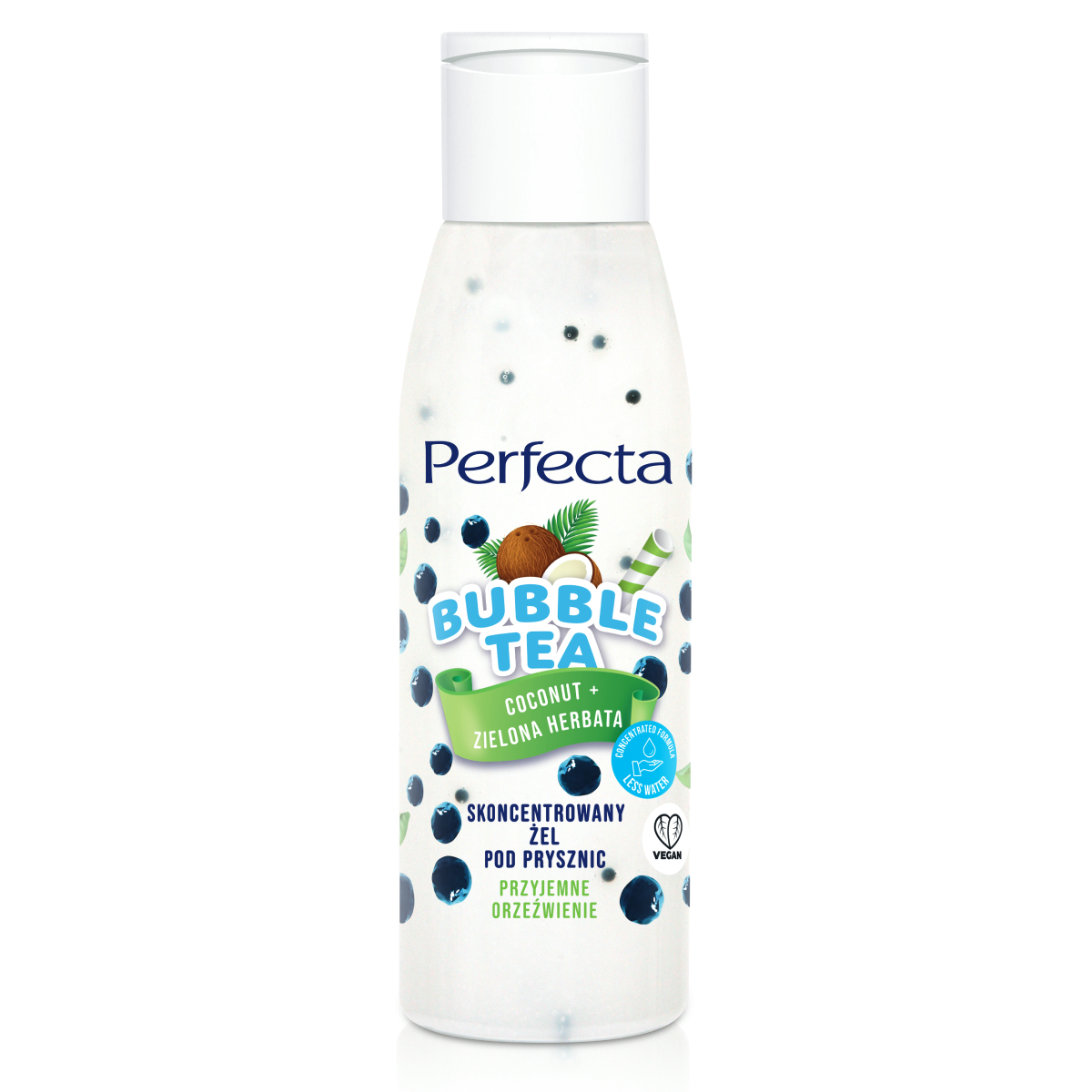 Perfecta Bubble Tea skoncentrowany żel pod prysznic coconut i zielona herbata, 100 ml