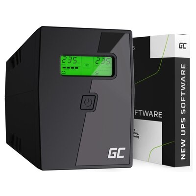 Zasilacz UPS GREENCELL UPS01 600VA 360W Power Proof z wyświetlaczem LCD