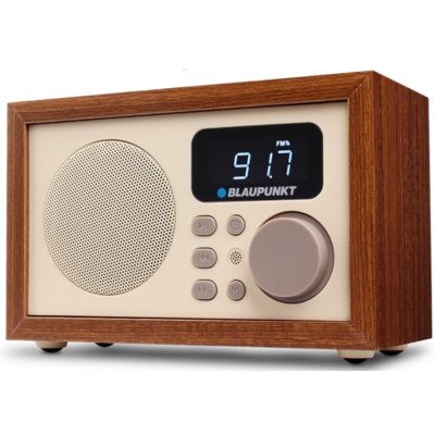 Radio BLAUPUNKT HR5BR Brązowe, Tuner FM z cyfrową syntezą, Wejście USB/Micro SD/AUX, Budzik, Alarm, Zasilanie Sieciowe