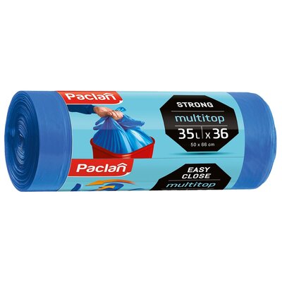 Worki na śmieci PACLAN Multitop 35 L (36 sztuk) Niebieski