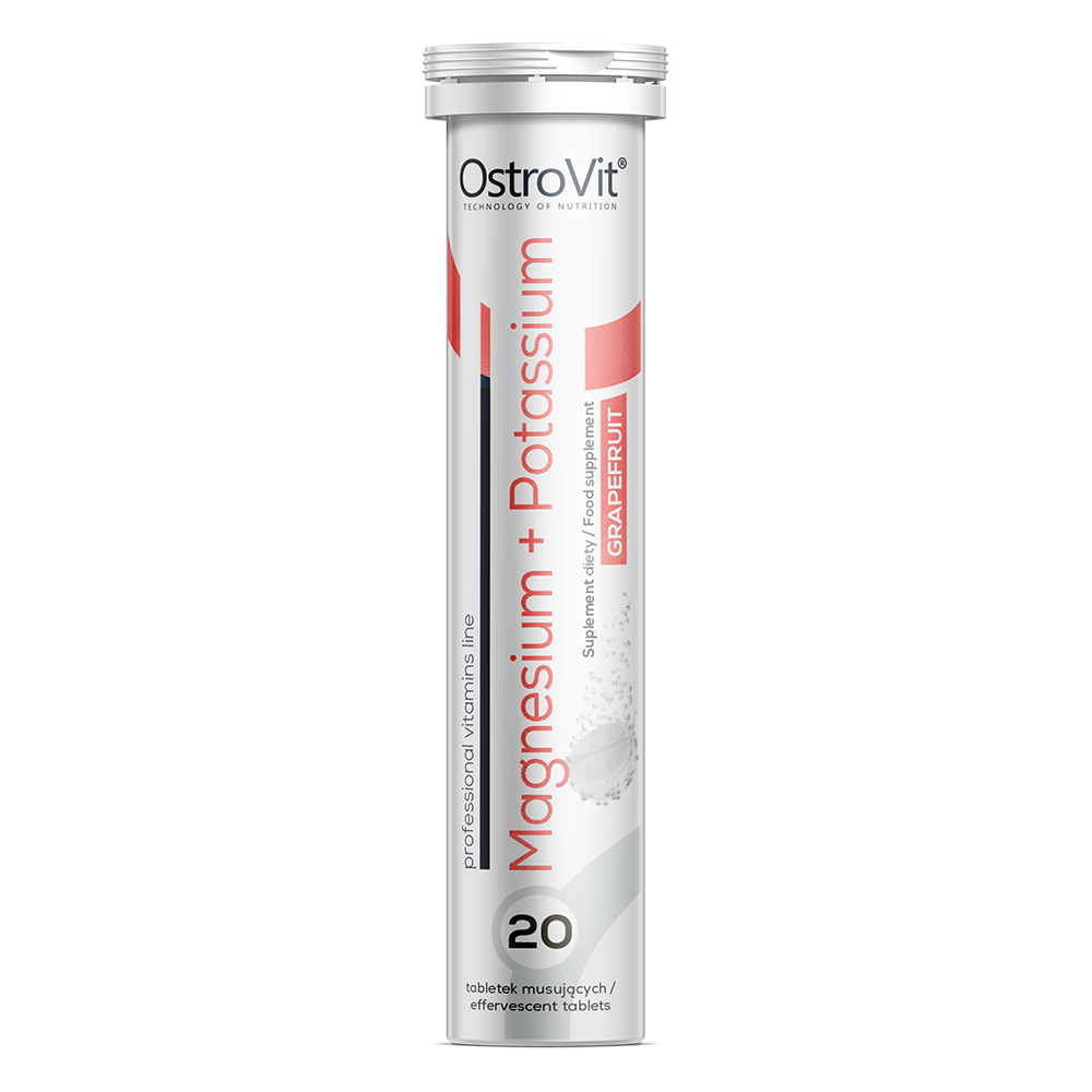 OstroVit Magnez + Potas suplement diety o smaku grejpfrutowym, 20 tabl./1 opak.