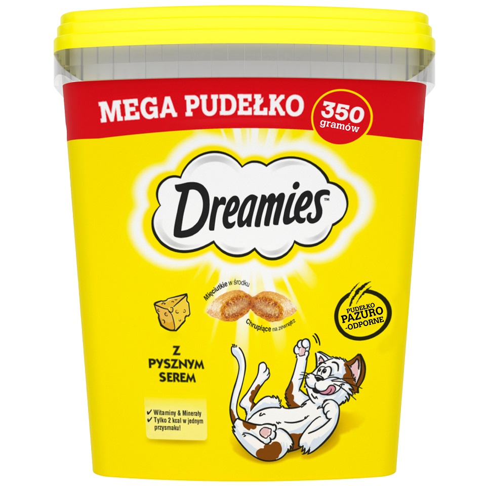 DREAMIES Mega Pudełko 350 g przysmak z pysznym serem  dla kota