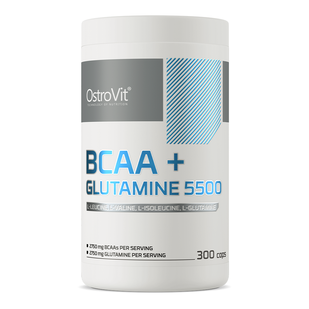OstroVit BCAA + Glutamina 5500 mg suplement diety, 300 kaps./1 opak.