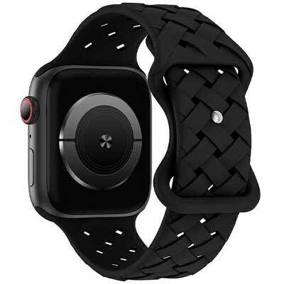 Pasek BELINE Silicone Woven do Apple Watch 4/5/6/7/8/9/SE/SE 2/SE 2022 do koperty 38/40/41mm Czarny