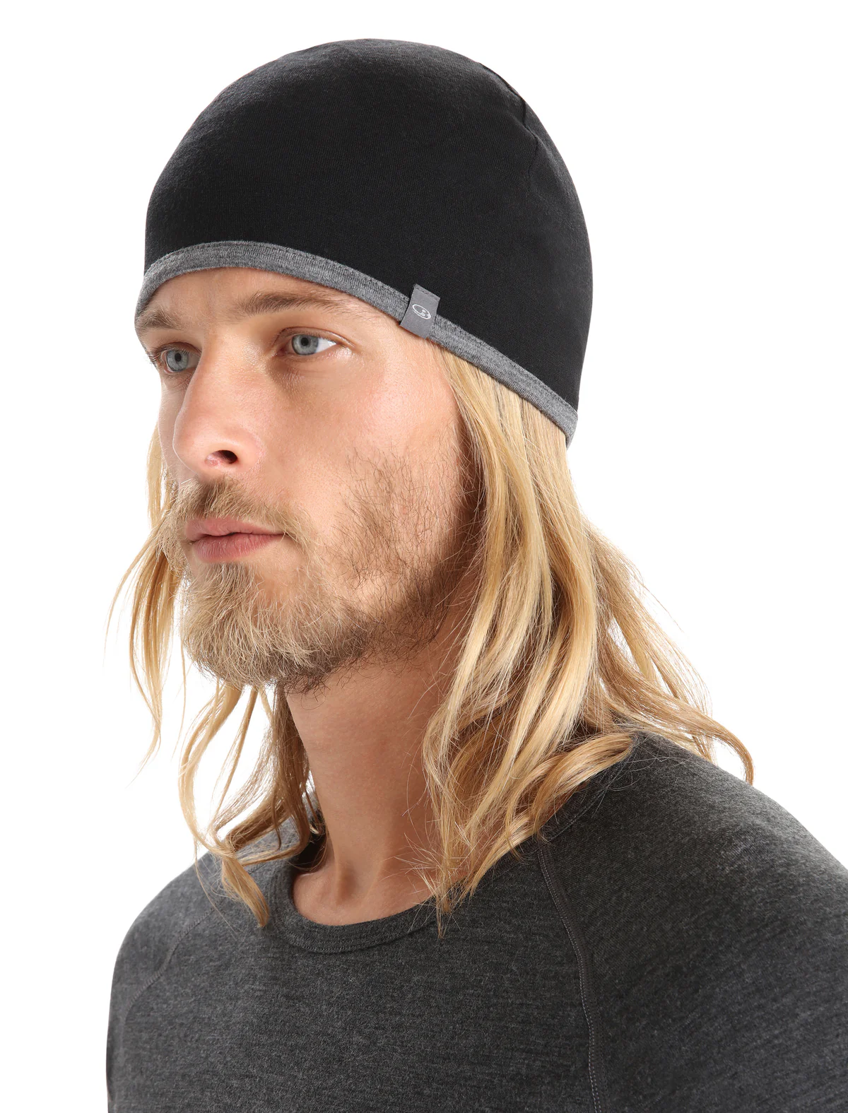 Icebreaker - Czapka merino U 200 Oasis Reversible Beanie - Black