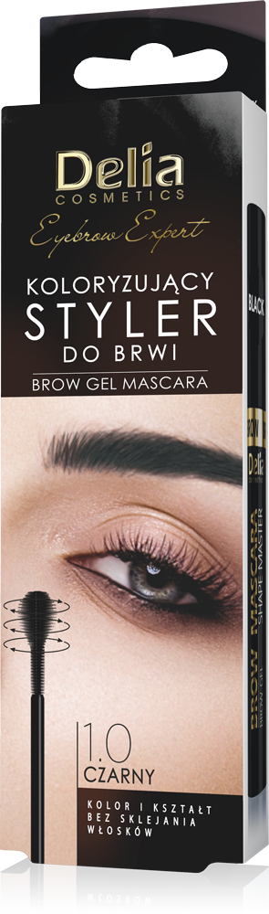 Delia Eyebrow Expert Styler do brwi w butelce 1.0 Czarny, 11 ml