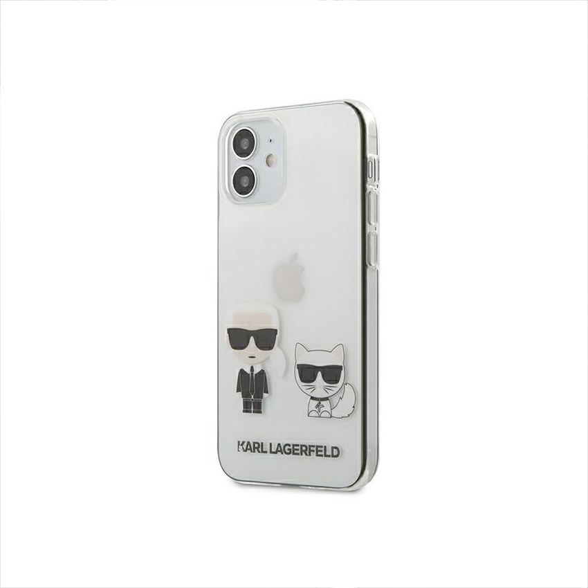 Karl Lagerfeld Transparent Karl & Choupette - etui dla iPhone 12 5,4"