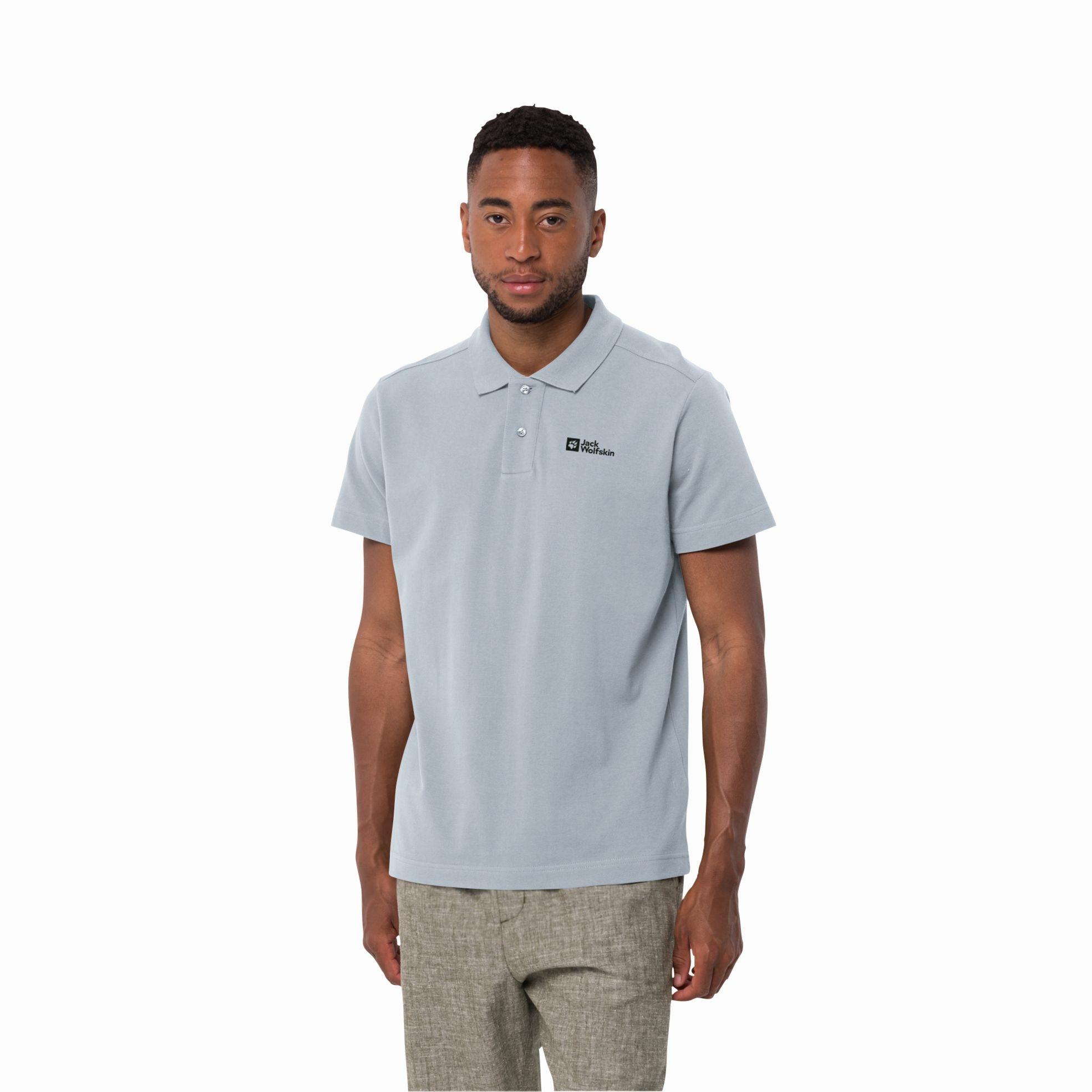 Koszulka polo męska Jack Wolfskin ESSENTIAL POLO M soft blue - L