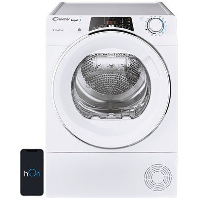Suszarka CANDY RapidO ROE H9A2TCEX-S z pompą ciepła 9kg Szybkie programy Zdalne sterowanie hOn
