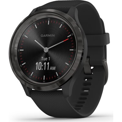 Pasek do Garmin Vivoactive 3 koperta 40-43.7 mm (szerokość paska 20 mm) Czarno-srebrny