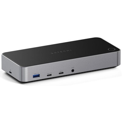 Hub SATECHI ST-D4KTM-EU USB Typu C, Aktywny Czarno-srebrny