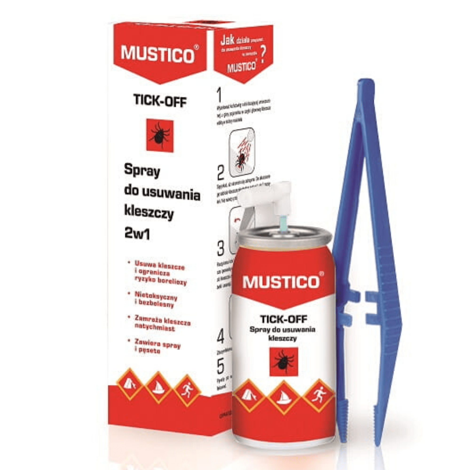 Biovena Mustico Tick-Off zestaw: preparat do usuwania kleszczy, 8 ml + pęseta, 1 szt.
