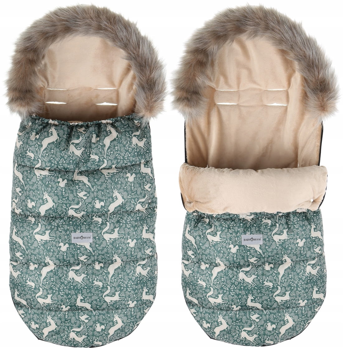 Babymam śpiworek do wózka sanek na zimę maxi 114cm