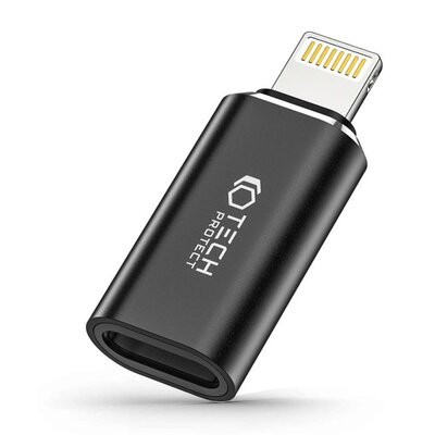 Adapter USB Typ-C - Lightning TECH-PROTECT UltraBoost Czarny