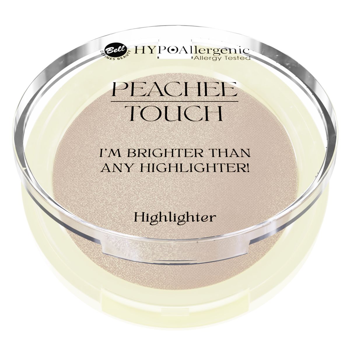 Bell HYPOAllergenic X Peachee Touch rozświetlacz do twarzy 01 I'm brighter than any highlighter!, 6 g