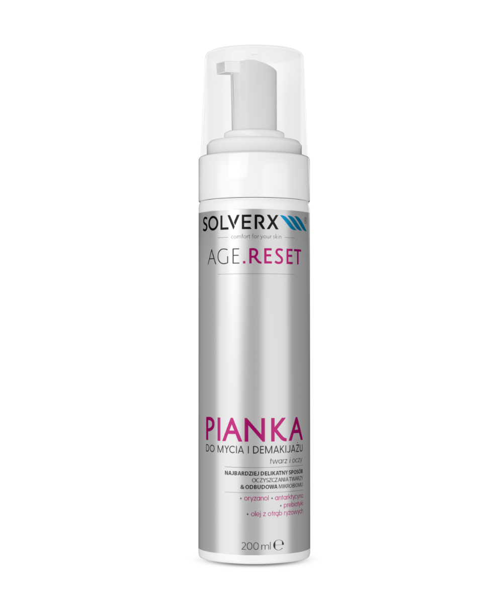 Solverx Age Reset Pianka do mycia twarzy i demakijażu, 200 ml