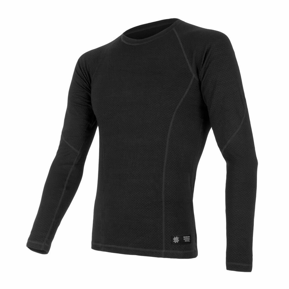Sensor - Koszulka męska Merino DF Tee Long Sleeve Black