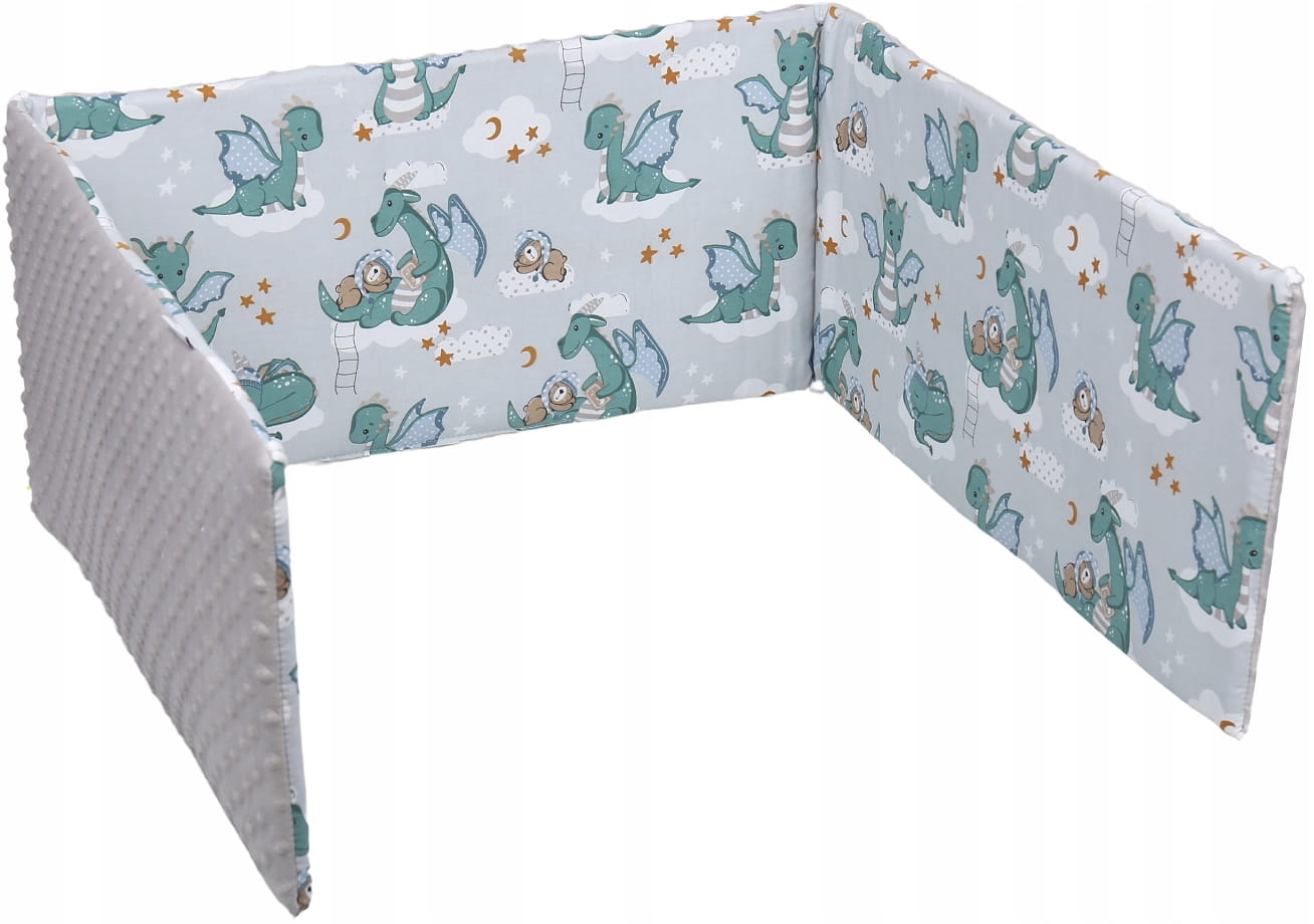 Ochraniacz do łóżeczka minky 120x60 na szczebelki 180x30cm Babymam