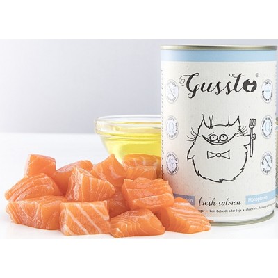 GUSSTO Cat Fresh Salmon mokra karma dla kotów świeży łosoś 375 g