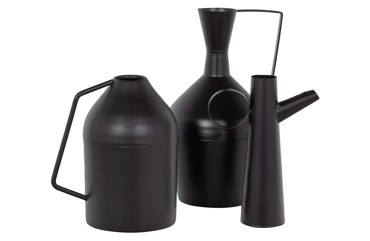 Be Pure - Zestaw 3 wazonów TINS (czarny)