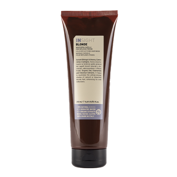 Insight Blonde niebieska maska do włosów blond i rozjaśnianych, 250 ml