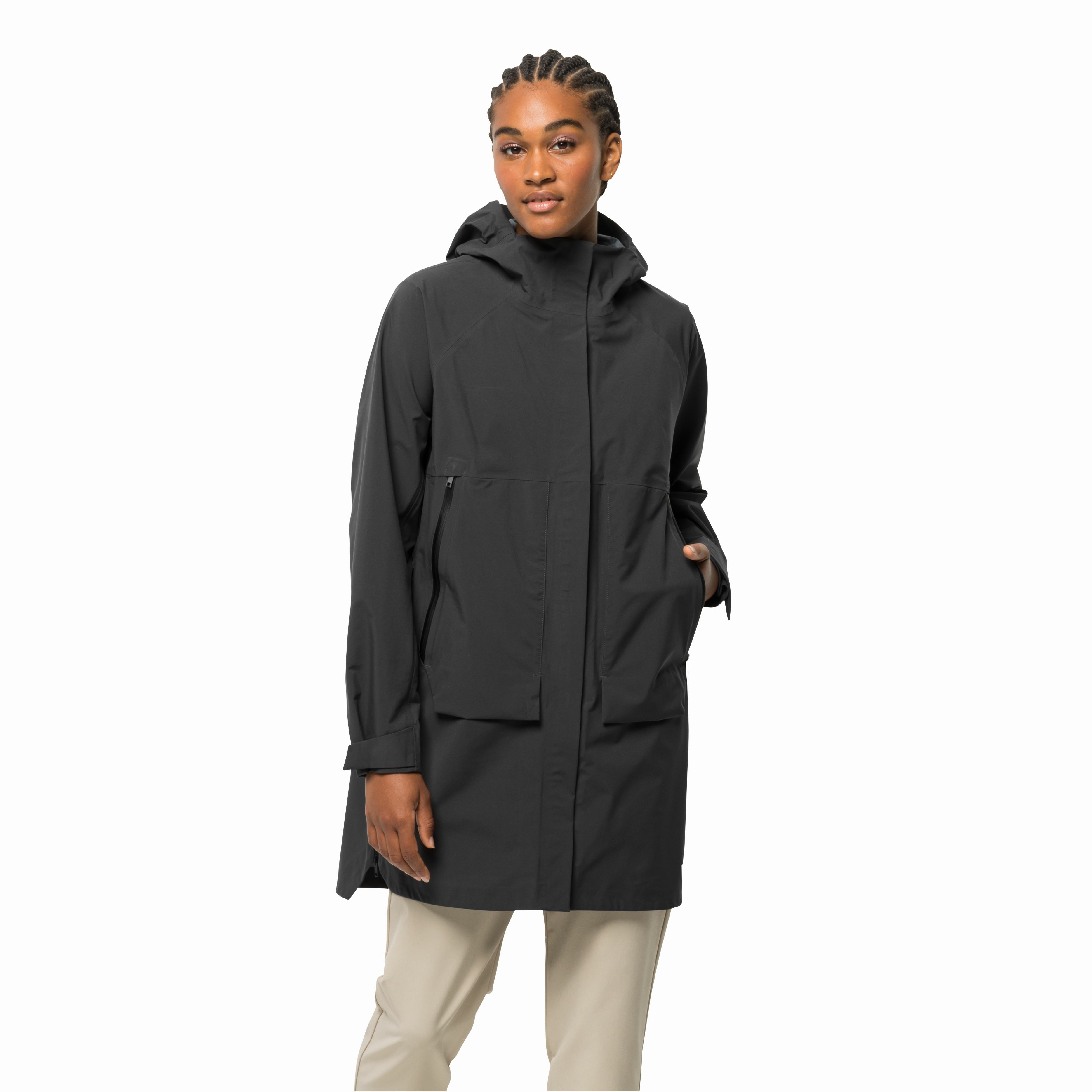 Damska parka Jack Wolfskin GOLDGEWANN PARKA W phantom - XL