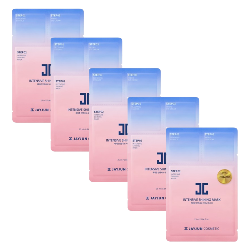 Jayjun zestaw rozświetlających masek w płachcie, 5x25 ml