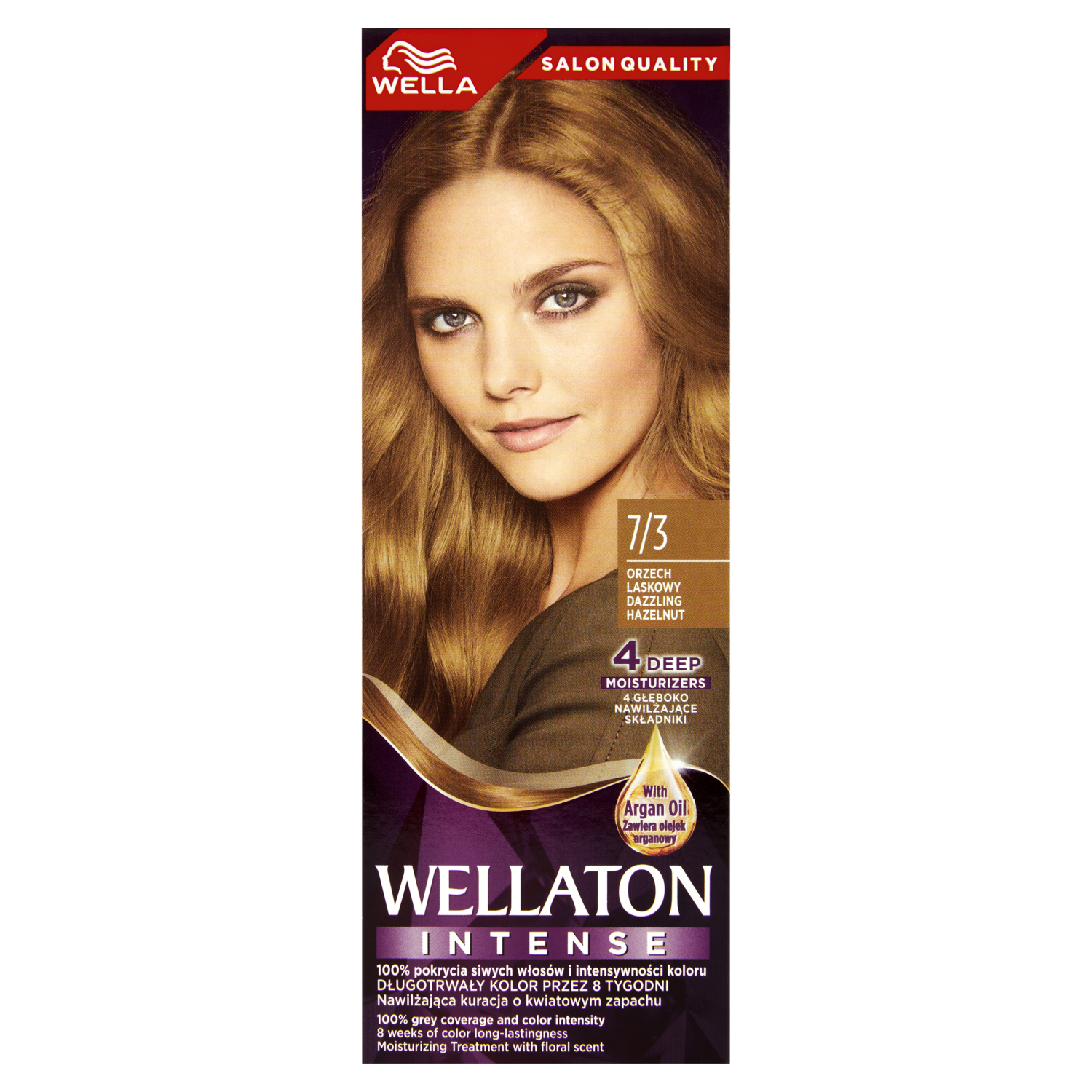 Wella Wellaton Intense krem koloryzujący do włosów 7/3 orzech laskowy, 1 opak.