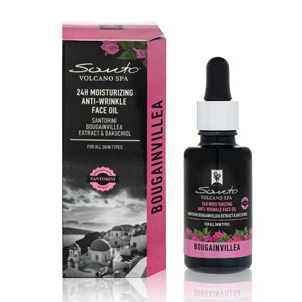 Santo Volcano Spa Bougainvillea nawilżający, przeciwzmarszczkowy olejek do twarzy, szyi i dekoltu, 30 ml