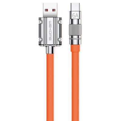 Kabel USB - USB-C WEKOME WDC-186 Wingle Series 1 m Pomarańczowy