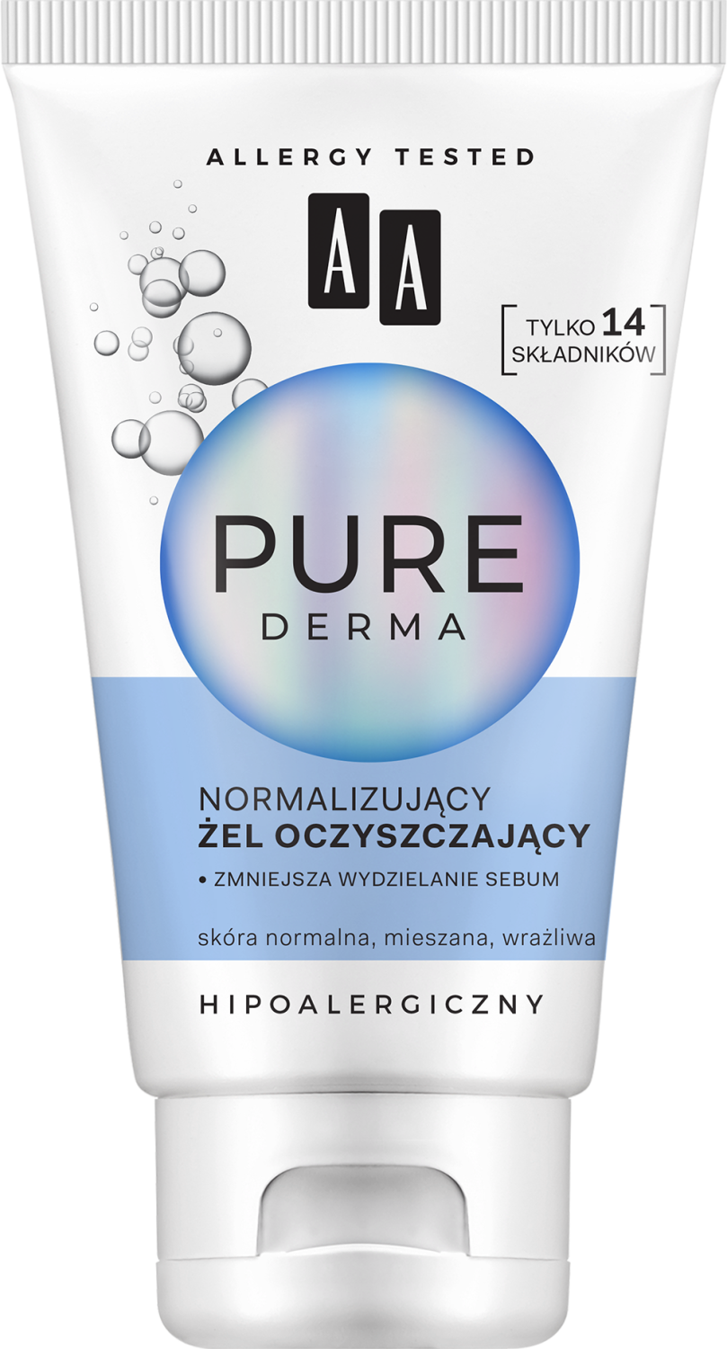 AA Pure Derma normalizujący żel do mycia twarzy, 150 ml