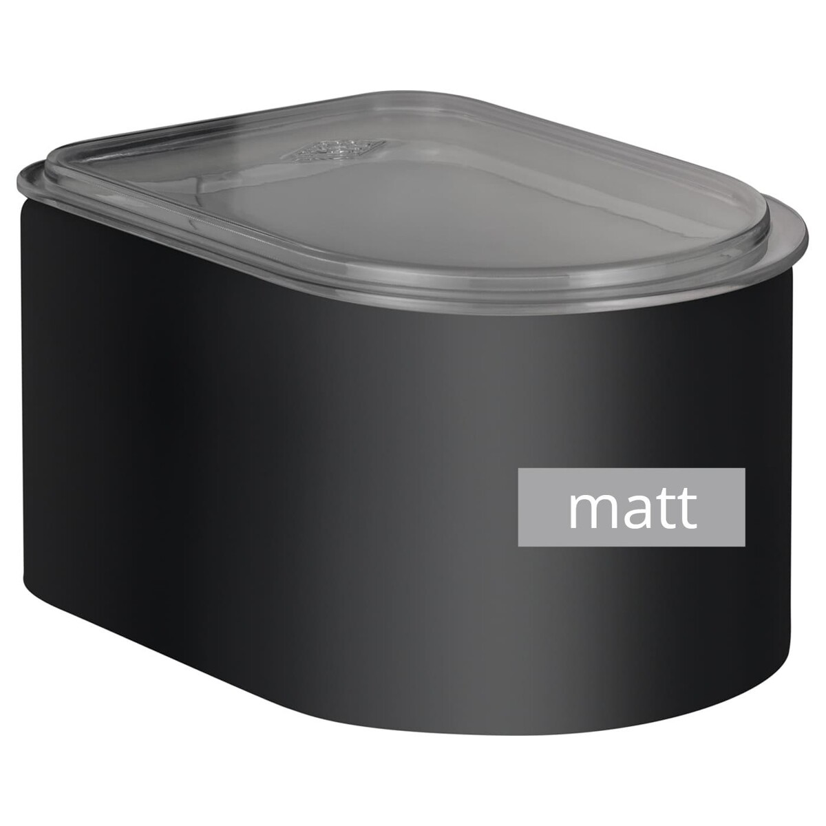 Wesco - Pojemnik metalowy 1 l Loft Czarny MATT