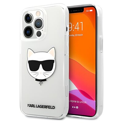 Etui KARL LAGERFELD Choupette Head do Apple iPhone 13 Pro Max Przezroczysty