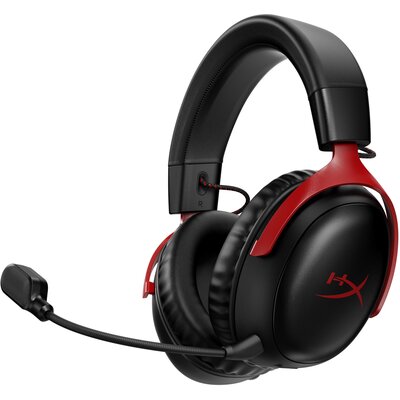 Słuchawki HYPERX Cloud III Wireless, Nauszne, Dźwięk przestrzenny Czarno-czerwony