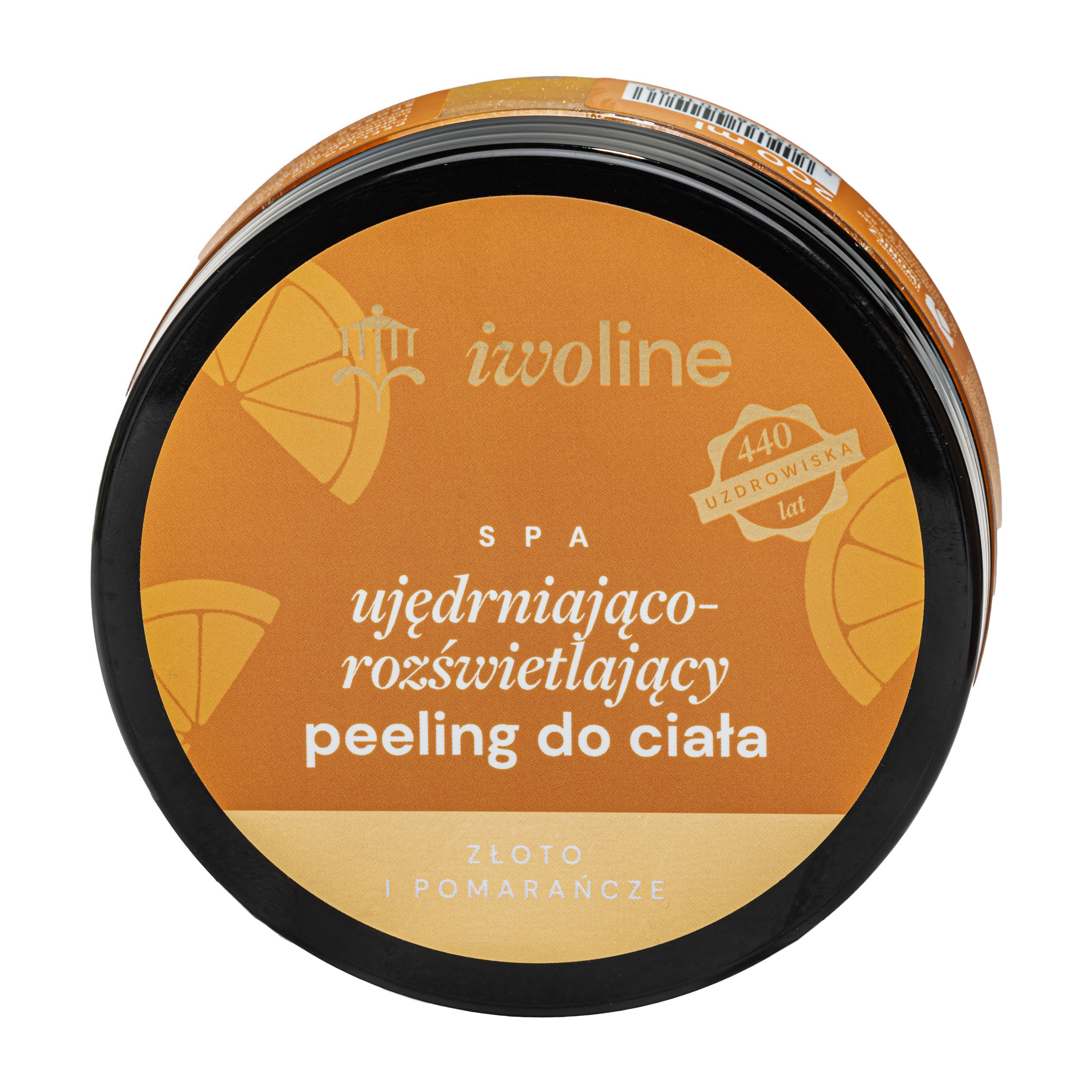 Iwoline peeling do ciała ujędrniająco-rozświetlający złoto i pomarańcze, 200 ml