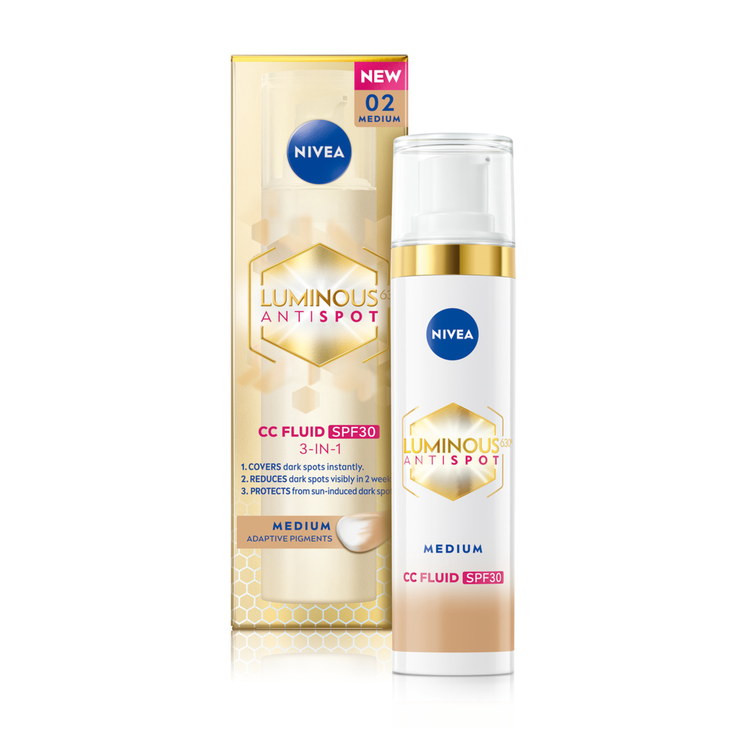 Nivea Cellular Luminous krem CC do twarzy z SPF30 02 medium, 40 ml