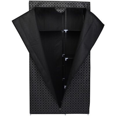 Szafa tekstylna SASKA GARDEN 45207 Ornament (170 x 90 x 45 cm) Czarno-szary