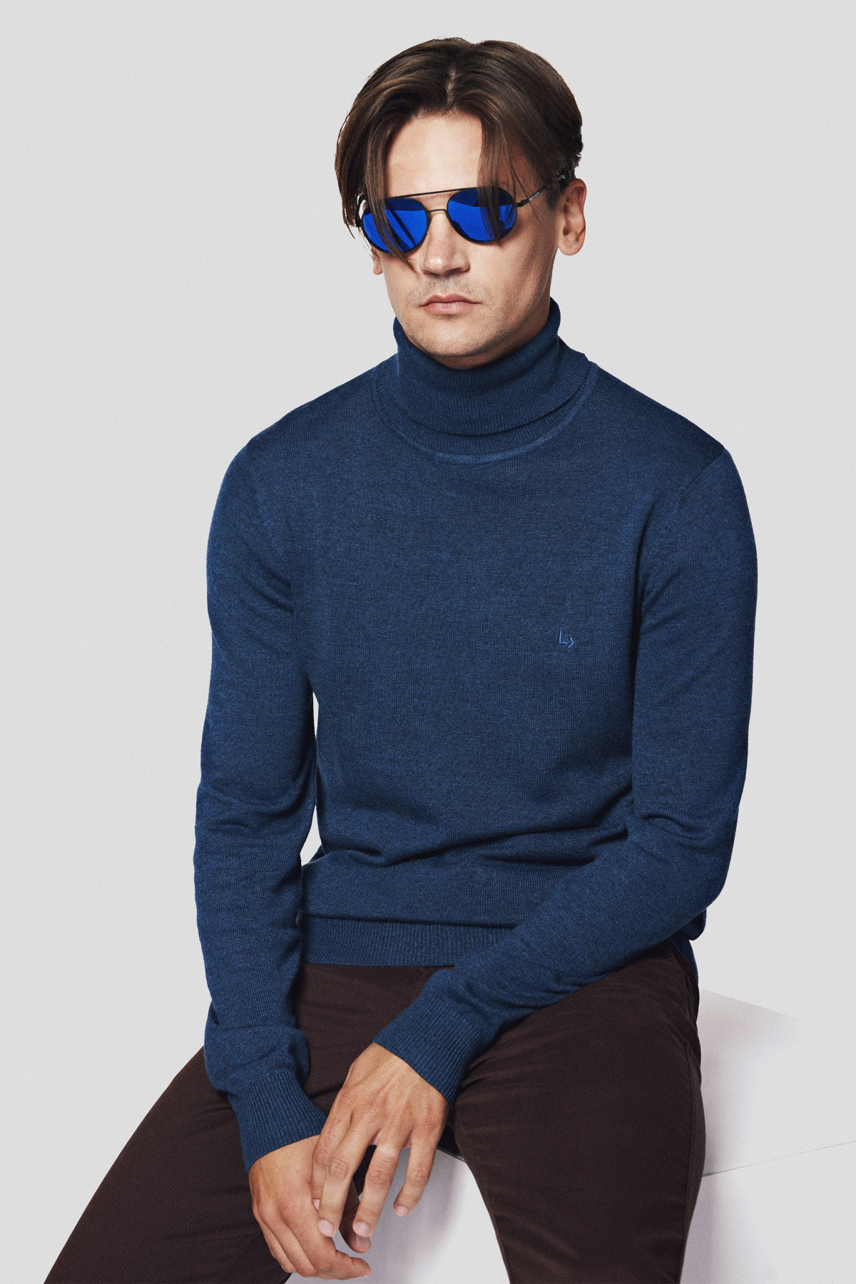 Lancerto Golf Granatowy z Bawełną Slink