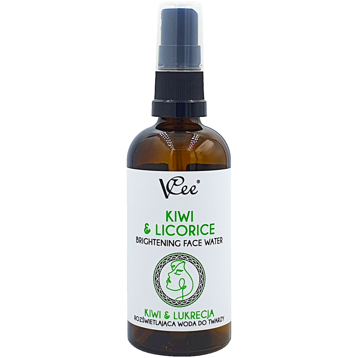 Vcee Kiwi+Lukrecja odświeżająca woda do twarzy, 100 ml