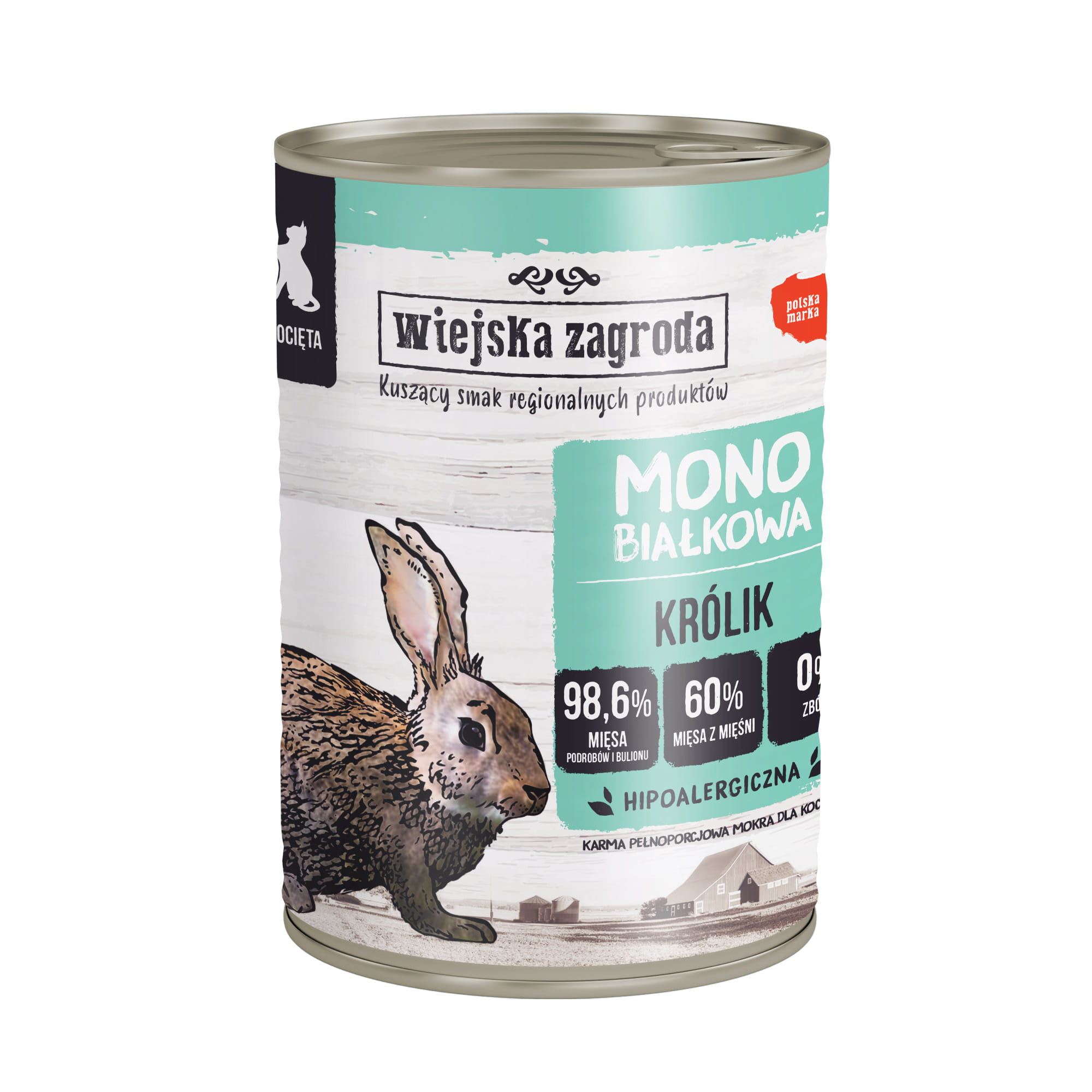 Wiejska Zagroda Karma dla kociąt monoproteinowa z królika 400g