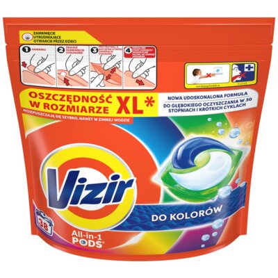 Kapsułki do prania VIZIR ALL in 1 Pods Color - 38 szt.