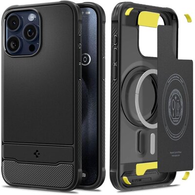 Etui SPIGEN Rugged Armor Mag MagSafe do Apple iPhone 15 Pro Max Czarny